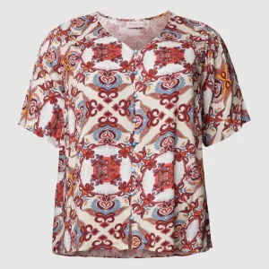 ONLY CARMAKOMA PLUS SIZE Bluse Mit Grafischem Muster – Mittelbraun 9