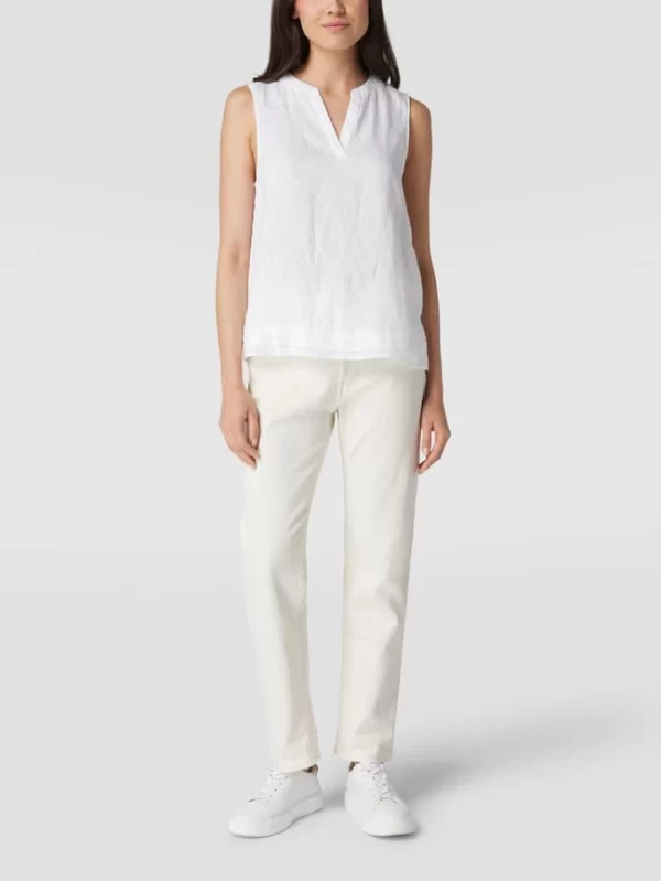 S.Oliver RED LABEL Blusentop Aus Leinen – Offwhite 1