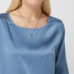 (The Mercer) N.Y. Blusenshirt Mit Seide-Anteil – Rauchblau 11
