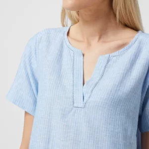 Redgreen Blusenshirt Aus Leinen-Lyocell-Mix Modell ‘Agneta’ – Hellblau 11