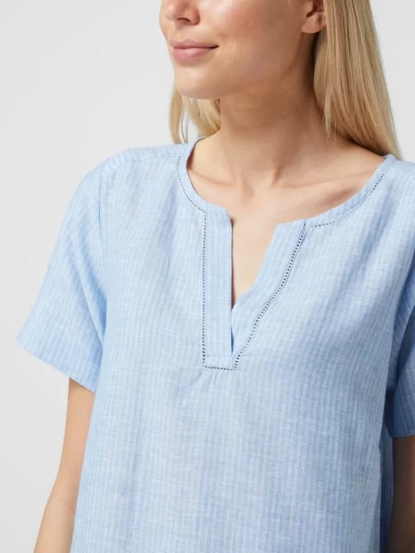 Redgreen Blusenshirt Aus Leinen-Lyocell-Mix Modell ‘Agneta’ – Hellblau 4