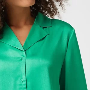 Moves Bluse Aus Satin Modell ‘Satinna’ – Grün 11