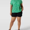 KAFFE Curve PLUS SIZE Bluse Mit Allover-Muster – Grün 17