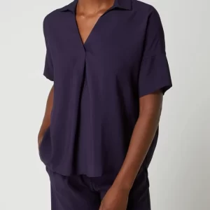 Mango Blusenshirt Aus Viskosemischung Modell ‘Bye’ – Dunkelblau 13