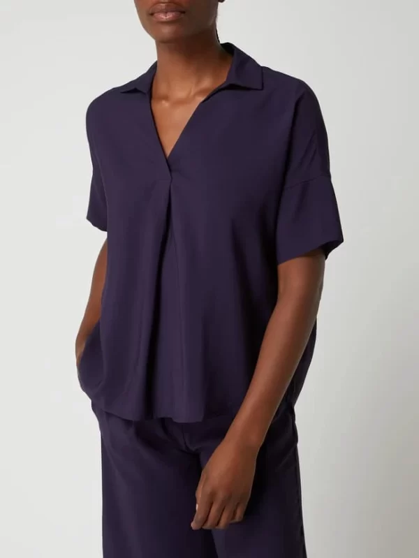 Mango Blusenshirt Aus Viskosemischung Modell ‘Bye’ – Dunkelblau 5
