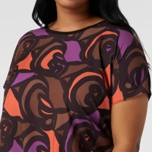 Samoon PLUS SIZE Bluse Mit Floralem Muster Modell ‘JULI’ – Schwarz 11