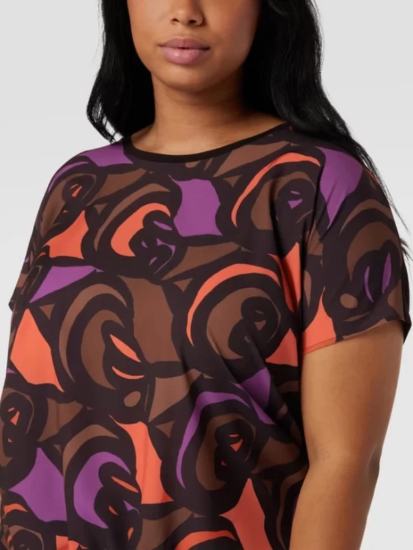 Samoon PLUS SIZE Bluse Mit Floralem Muster Modell ‘JULI’ – Schwarz 4