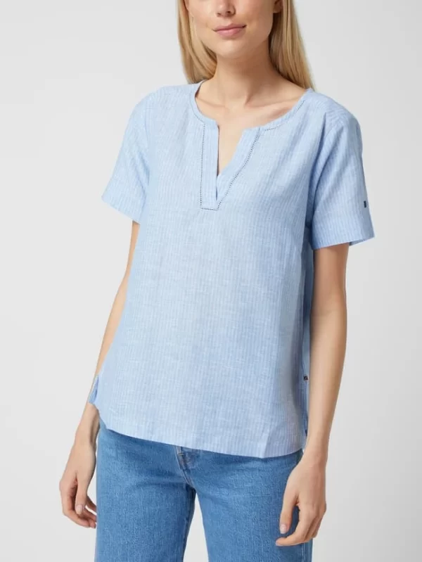 Redgreen Blusenshirt Aus Leinen-Lyocell-Mix Modell ‘Agneta’ – Hellblau 5