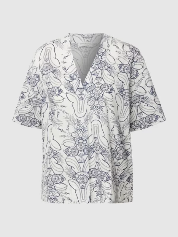 Marc O’Polo Blusenshirt Mit Floralem Allover-Muster – Offwhite 3