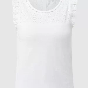 Jake*s Casual Blusentop Mit Lochstickereien – Weiß 9